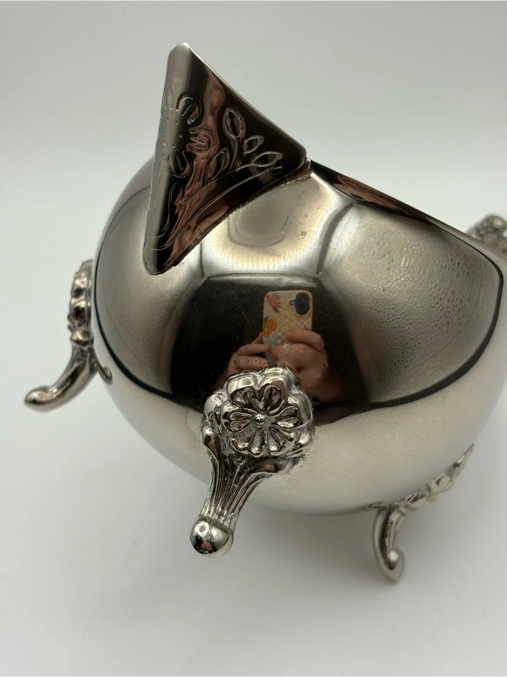 Vintage Leonard Silver Plated Creamer & Sugar Bowl (No Lid) Matching Set Ornate